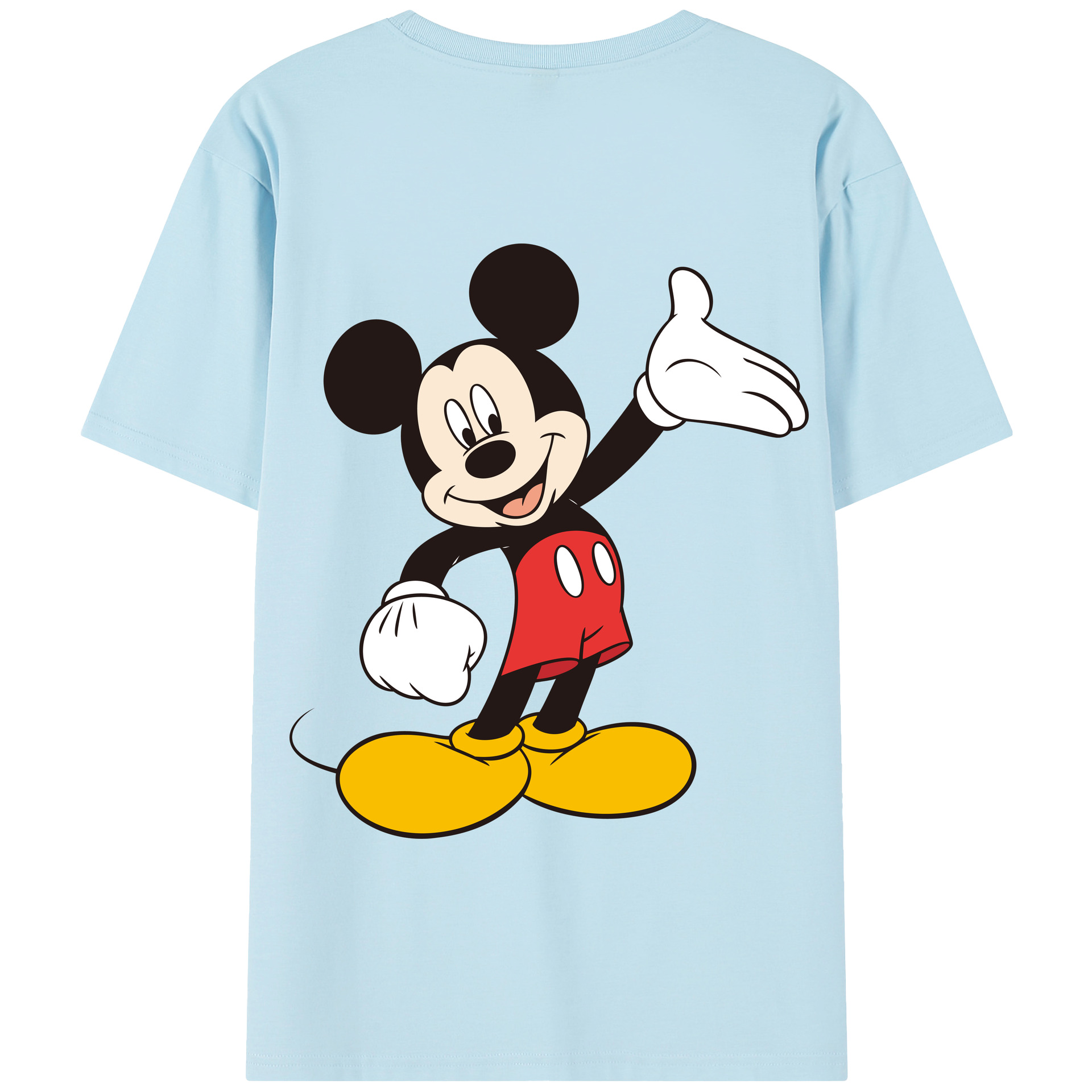 （画像用） ミッキーマウス Mickey Mouse 綿100％半袖Tシャツ（背面プリント）